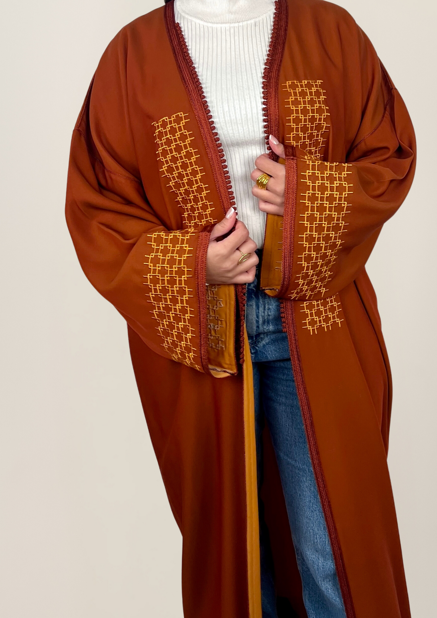 Abaya Kimono Arabesque - ROOF TERRACOTTA
