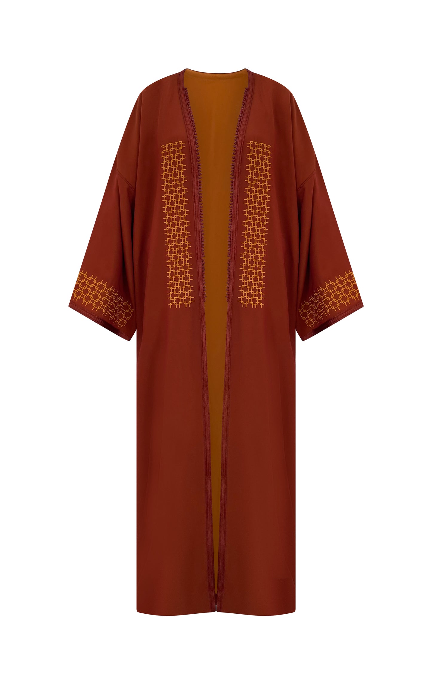 Abaya Kimono Arabesque - ROOF TERRACOTTA