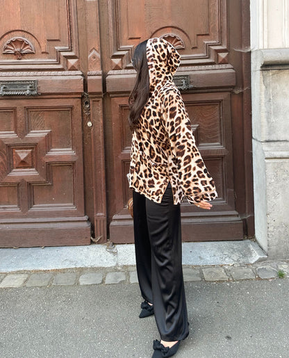 Leopard Hooded - Brown