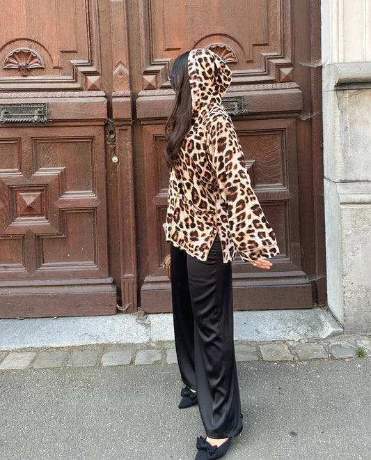 Leopard Hooded - Brown