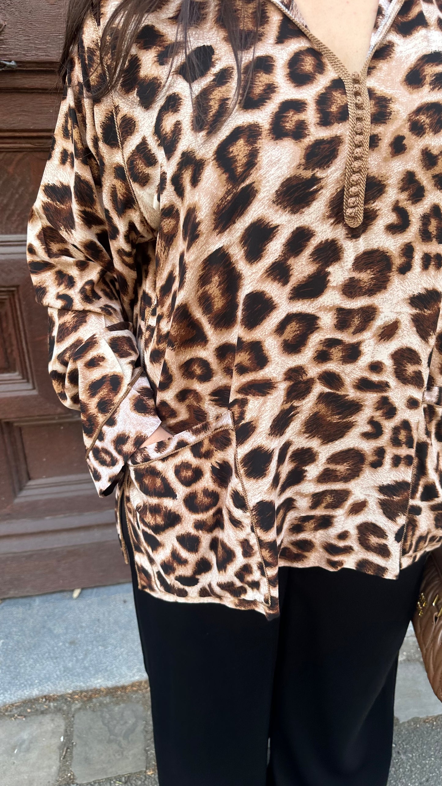 Leopard Hooded - Brown