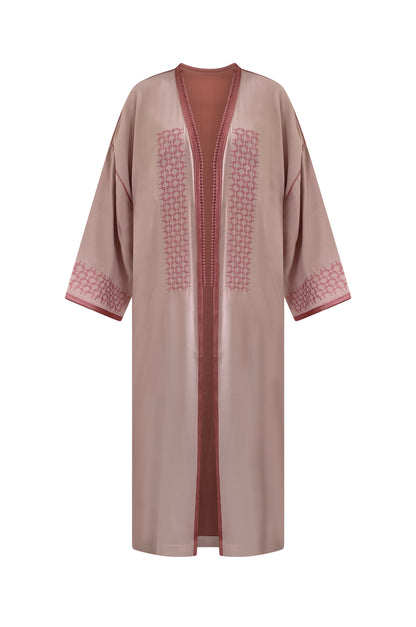 Abaya Kimono Arabesque - OYSTER PINK
